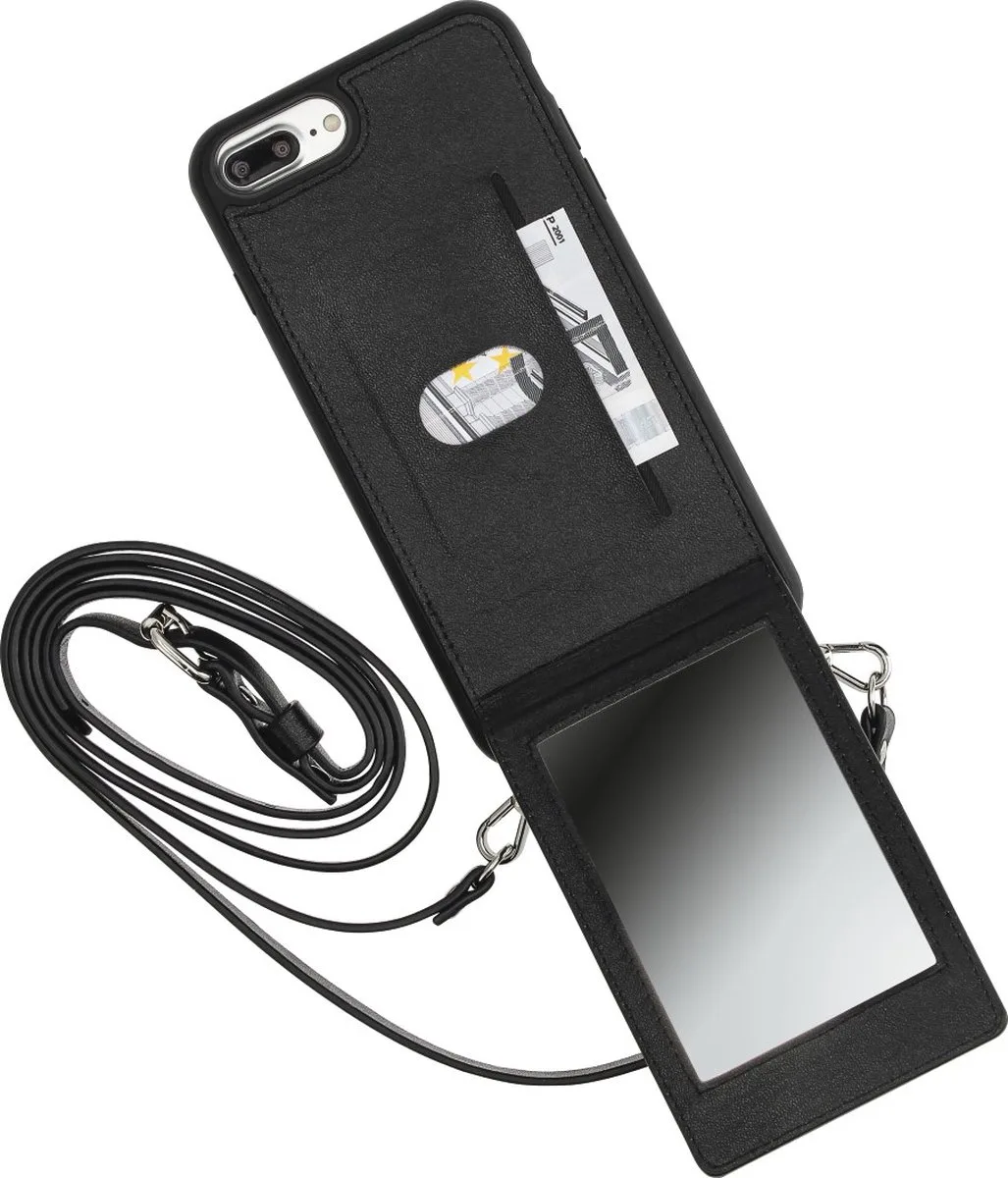 Cross-body-cover "Mirror" voor Apple iPhone 6Plus/6s Plus/7Plus/8Plus, zw by Hama in Black – product photo