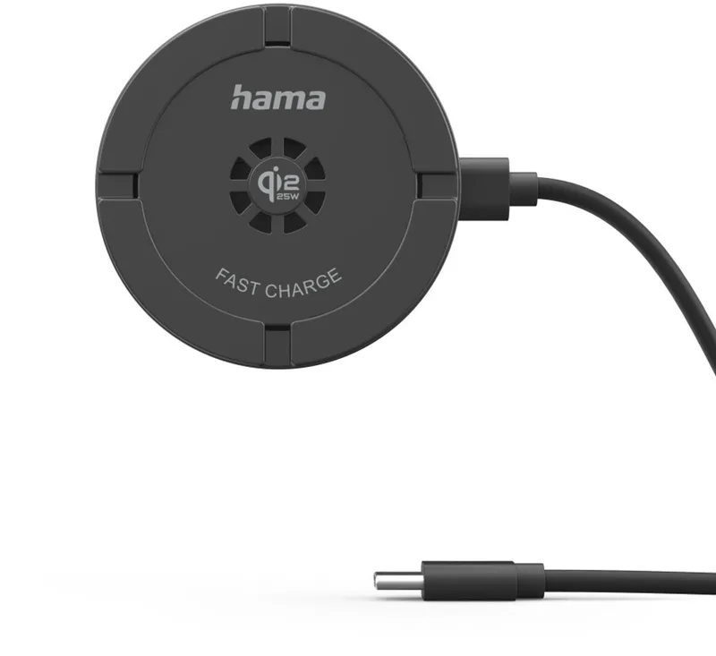 Draadloze lader - Qi2 - 25W - Magsafe compatible - Actief gekoeld by Hama in Black – product photo