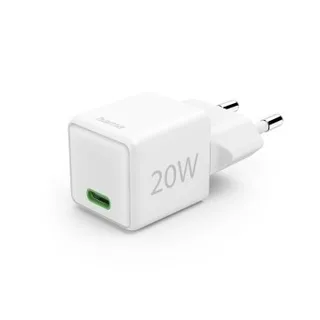 Fast Charger USB-C PD/Qualcomm® Super-Mini Charger 20 W Oplader Wit by Hama – product photo 1 of 6