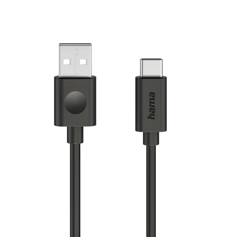 Hama 00086447 USB-kabel USB 2.0 USB-C stekker, USB-A stekker 1.2 m Universeel de Hama en Noir – photo produit