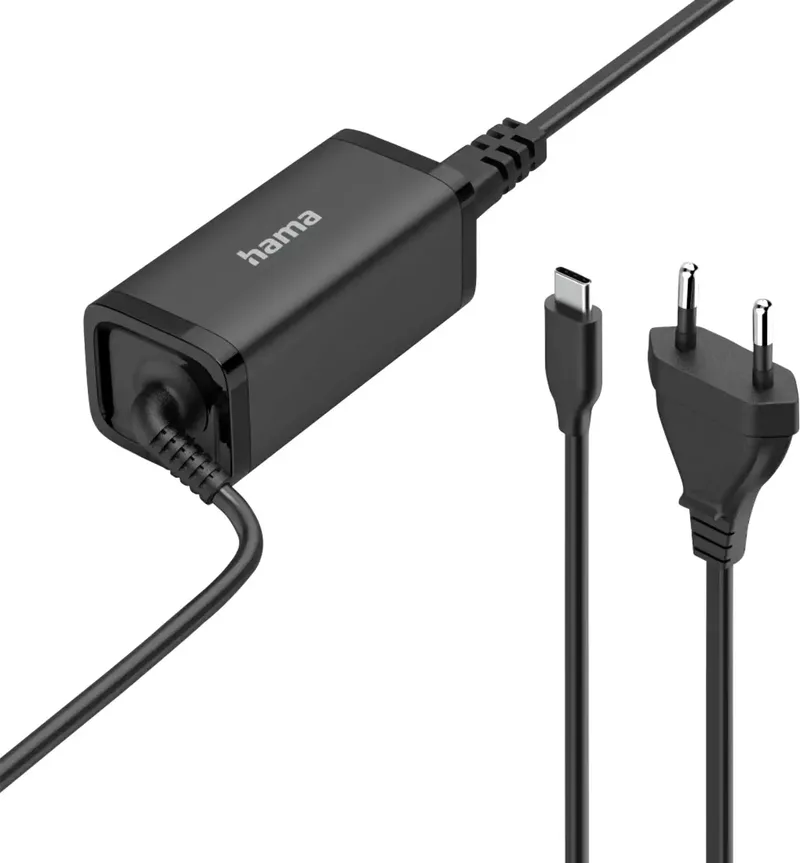 Hama 00200022, Laptop, Drinnen/Draußen, 100 - 240 V, 45 W, 3.3 - 21 V, USB-to-DC Notebook-Netzteil 45 W 3 A by Hama – product photo
