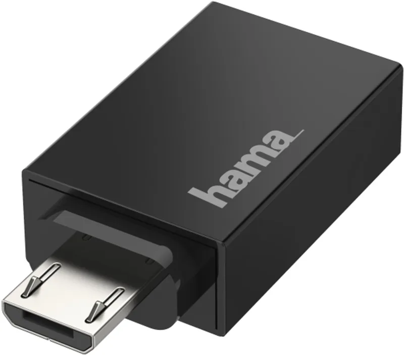 Hama 00200307 tussenstuk voor kabels Micro-USB USB Type-A by Hama in Black – product photo