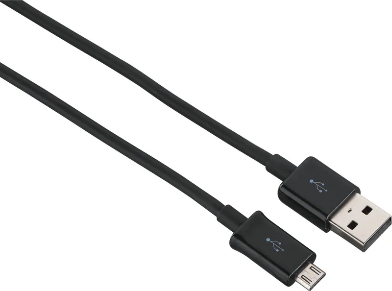 Hama 00200904 USB-kabel USB 2.0 0,9 m USB A Micro-USB B 0,48 Gbit/s van Hama in Zwart – productfoto