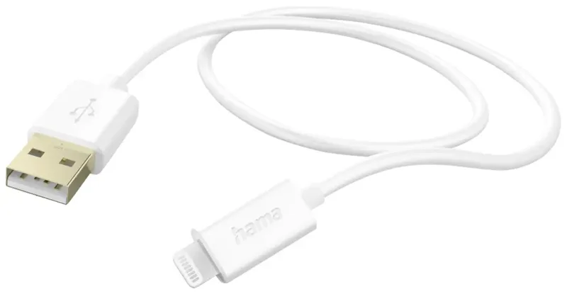 Hama 00201581 USB-laadkabel USB 2.0 Apple Lightning stekker, USB-A stekker 1.50 m de Hama en Blanc – photo produit