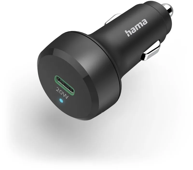 Hama 20W Auto oplader - USB-C PD/QC by Hama in Black – product photo