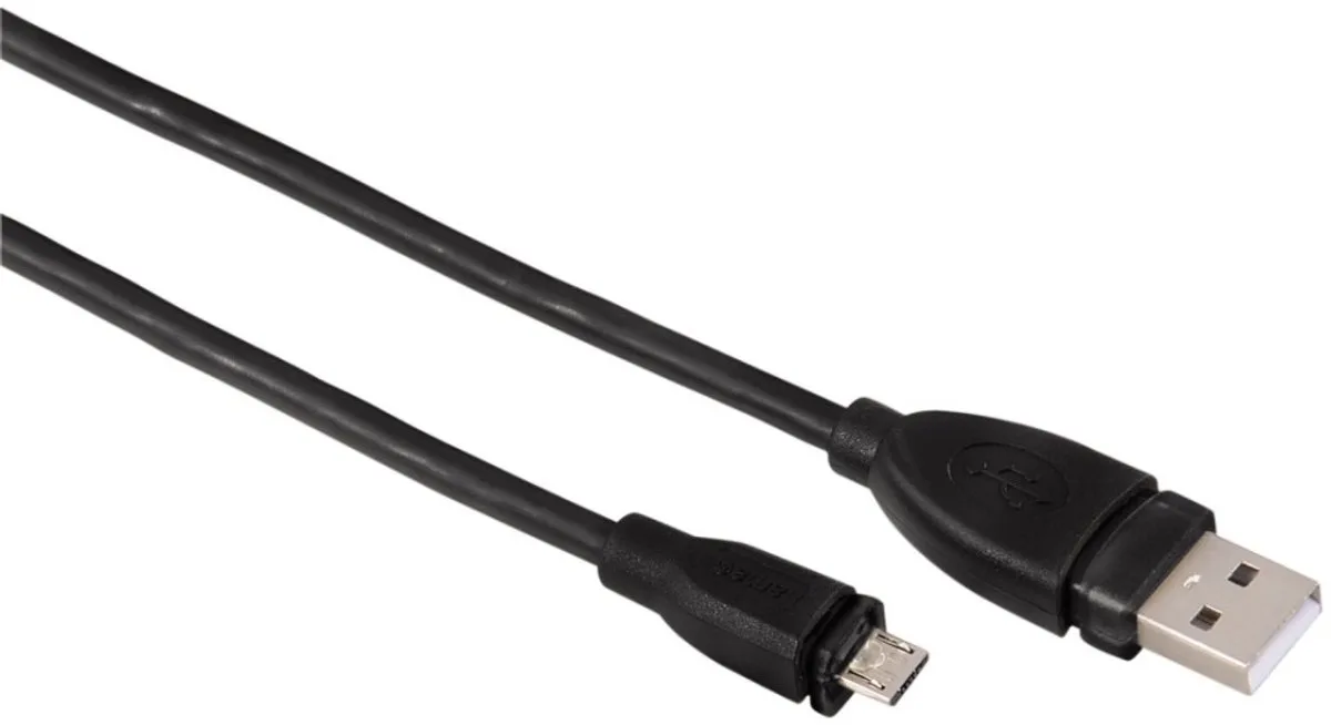 Micro USB 2.0 kabel 0.75m de Hama en Noir – photo produit