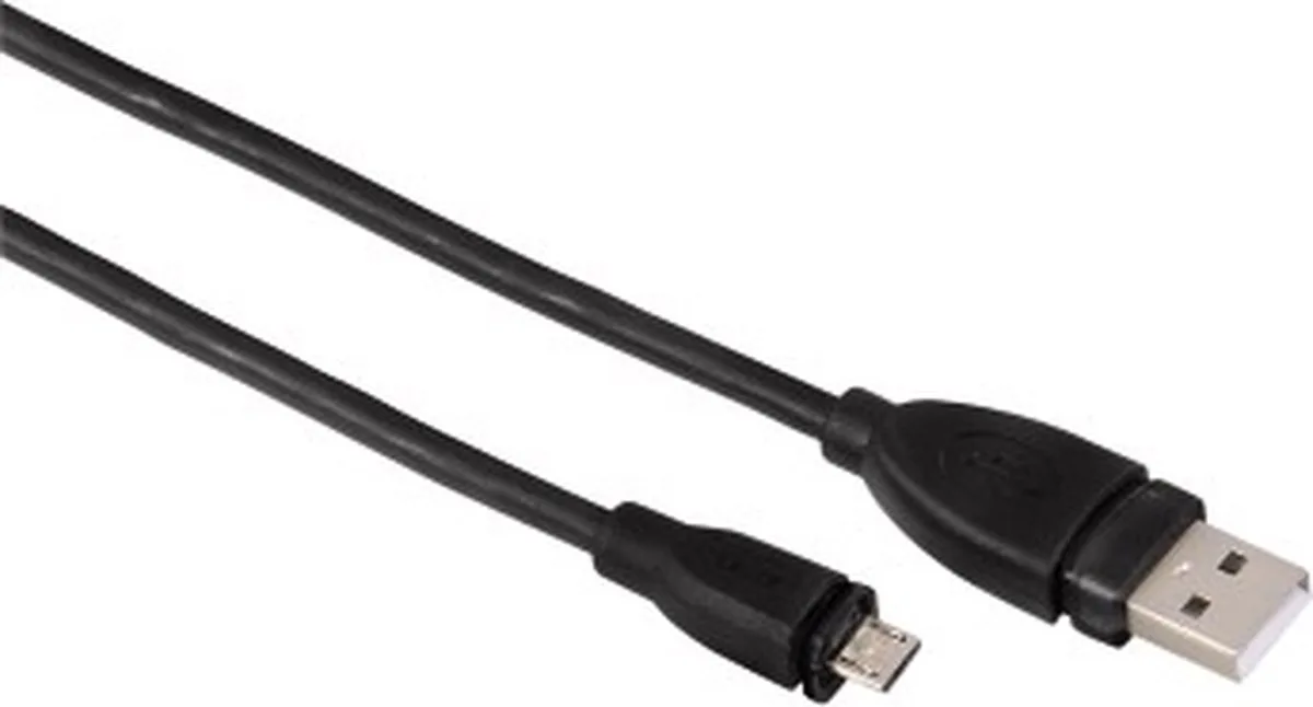 Micro USB B/USB A, 1.8 m USB-kabel 1,8 m USB 2.0 Micro-USB B de Hama en Noir – photo produit