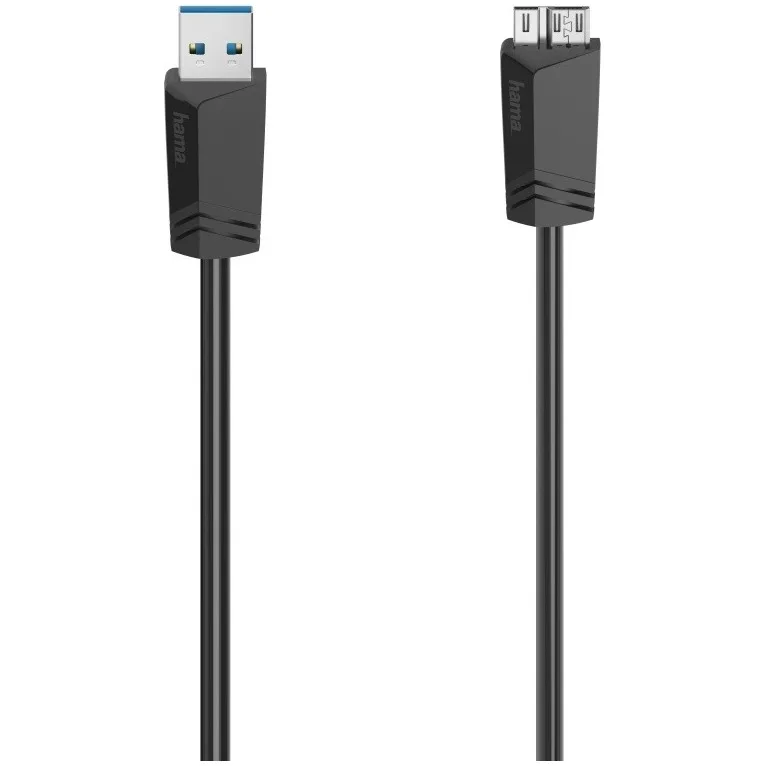 Micro-USB-kabel, USB 3.0, 5 Gbit/s, 0,75 m Kabel Zwart by Hama – product photo