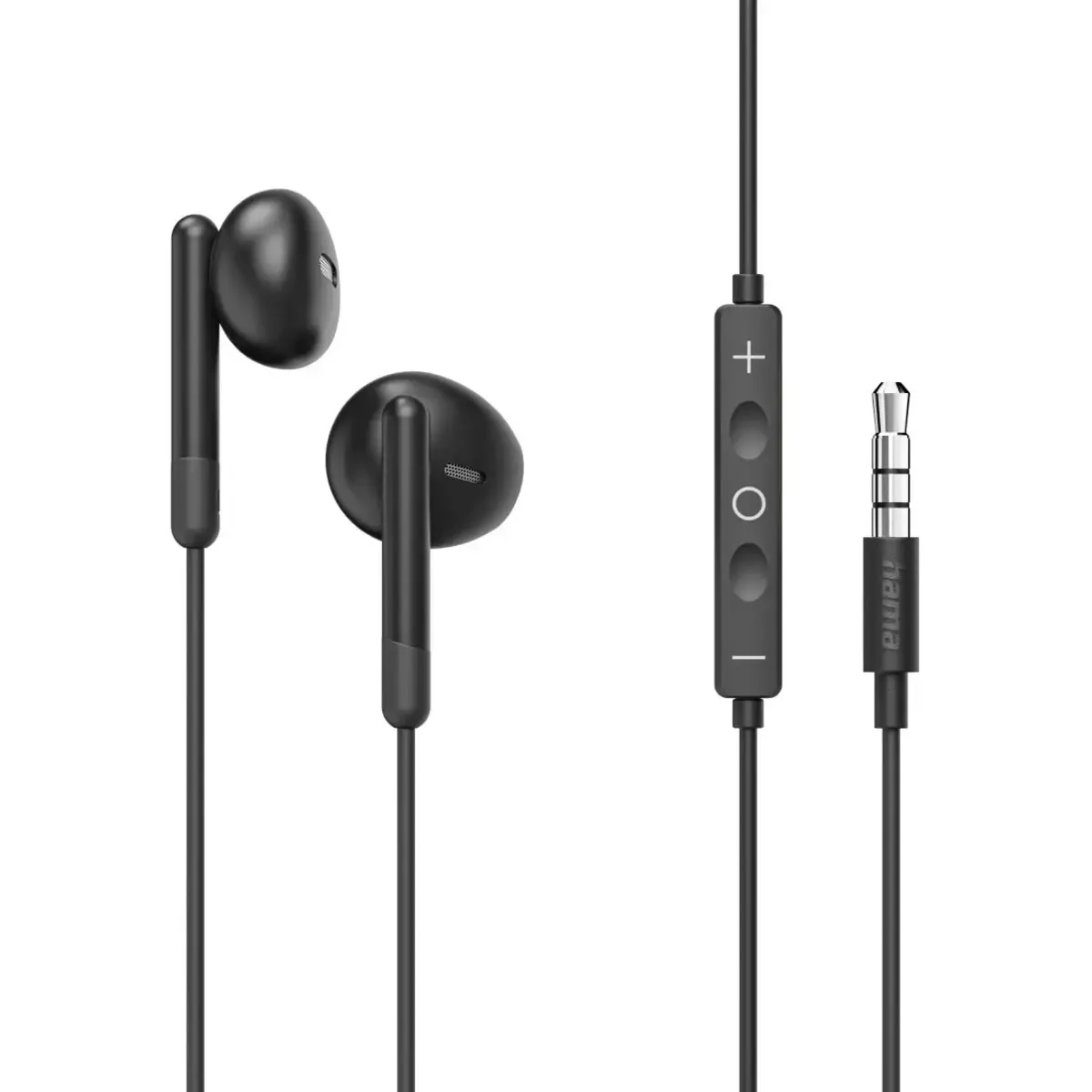 Noble Écouteurs intra-auriculaires filaire Stereo micro-casque téléphone portable fra Hama i Sort – produktbillede
