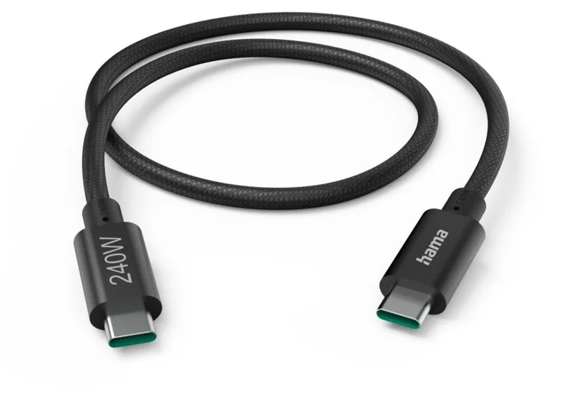 Oplaadkabel USB C - USB C 150 cm 240W fra Hama i Sort – produktbillede