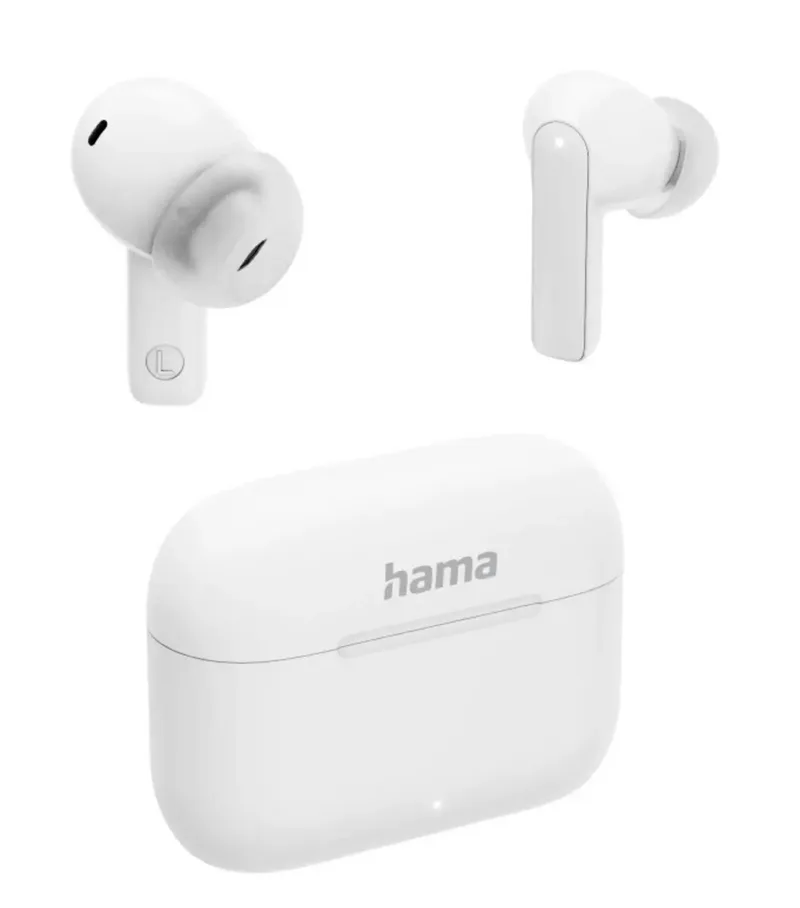 Passion Clear II In Ear oordopjes Bluetooth Noise Cancelling Oplaadbox Telefoon van Hama in Wit – productfoto