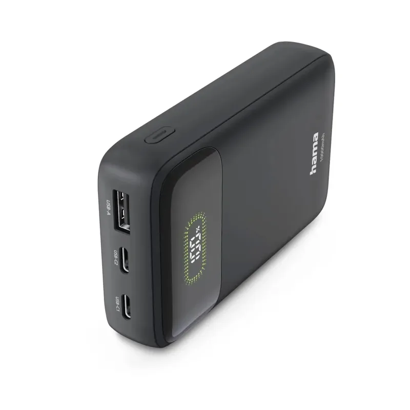Powerbank 10000 mAh Quick Charge 3.0 LiPo Statusweergave by Hama in Anthracite – product photo