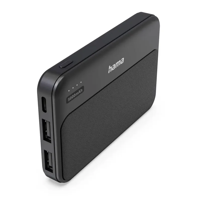 Powerbank 5000 mAh Fast Charge LiPo fra Hama i Antracit – produktbillede