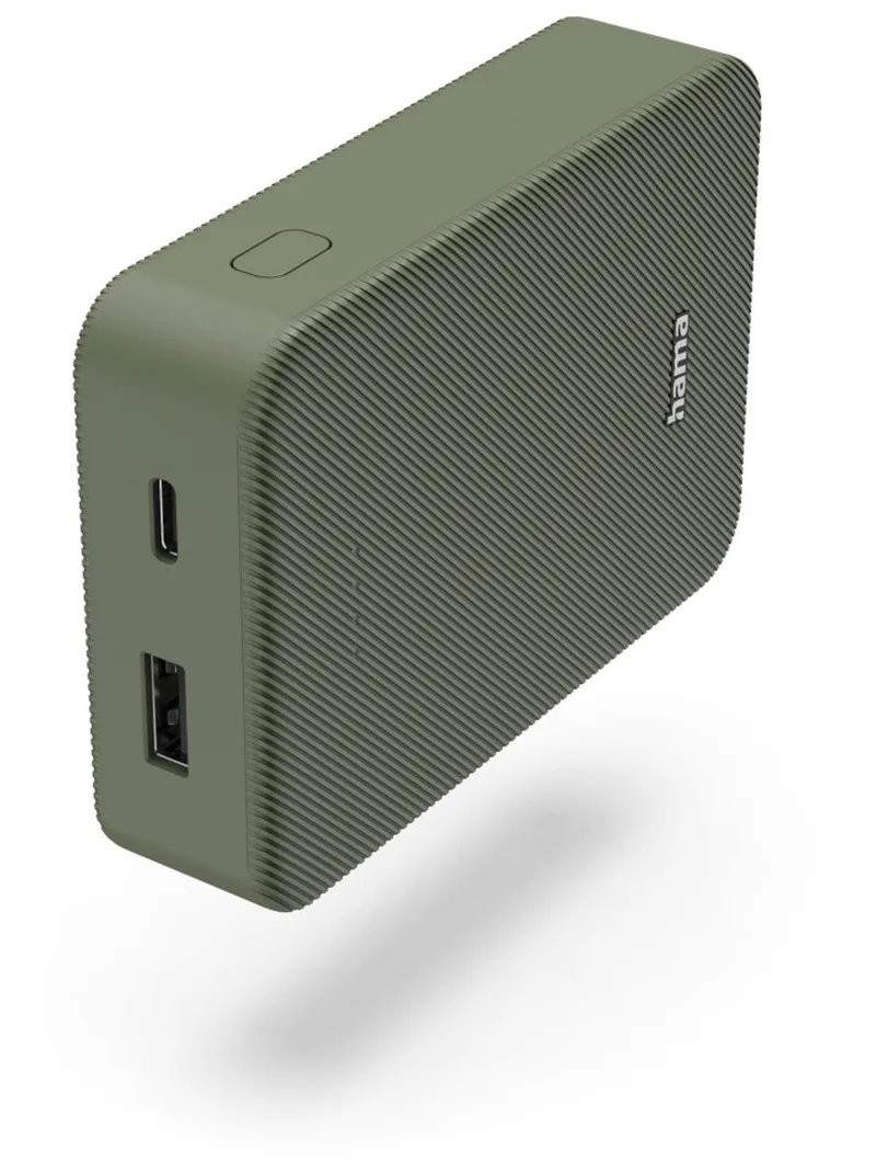 Powerbank - Color - 10000mAh - 15W - 1x USB-C, 1x USB-A van Hama in Groen – productfoto