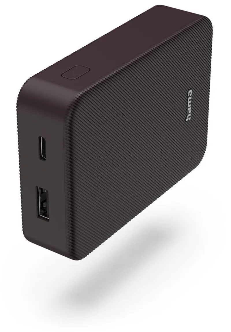 Powerbank - Color - 10000mAh - 15W - 1x USB-C, 1x USB-A van Hama in Pruim – productfoto