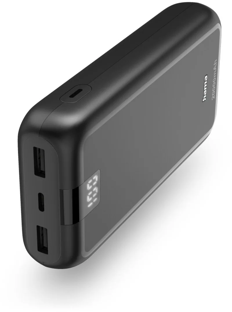 Powerbank - Preformance - 20000mAh - 15W - 2x USB-A, 1x USB-C by Hama in Anthracite – product photo