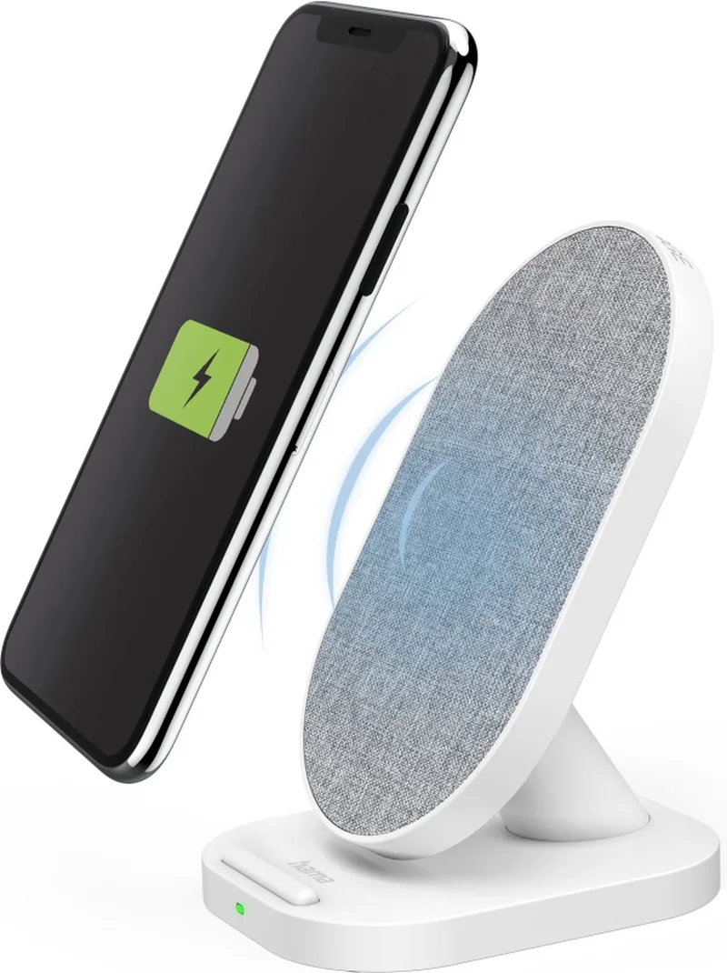 QI-FC10S-Fab Smartphone USB Draadloos opladen Snel opladen Binnen by Hama in White – product photo