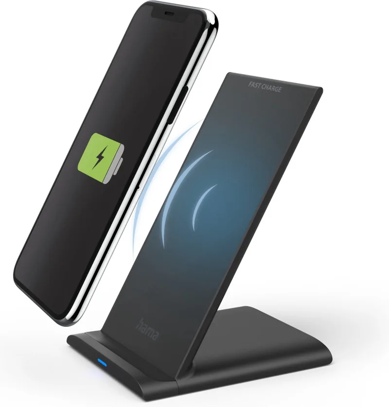 QI-FC10S Smartphone USB Draadloos opladen Snel opladen Binnen von Hama in Schwarz – Produktfoto