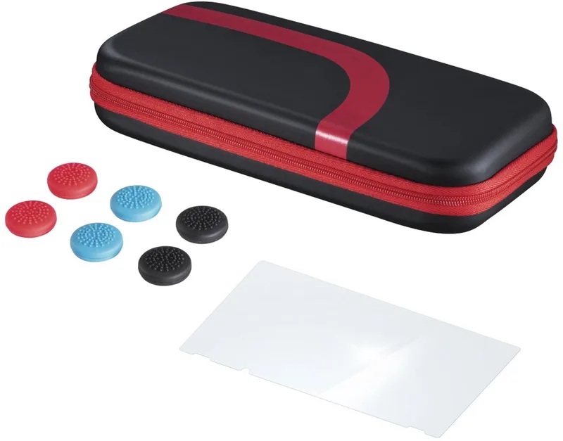 Set (tas,beschermglas,control-opzetstukken) voor N. Switch,zwart/rood by Hama in Red – product photo