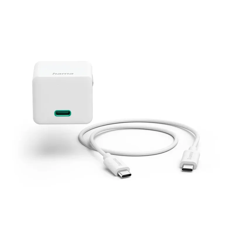 Snellader met oplaadkabel USB-C mini-oplader PD 20 W 1 m Oplader Wit by Hama – product photo 4 of 6