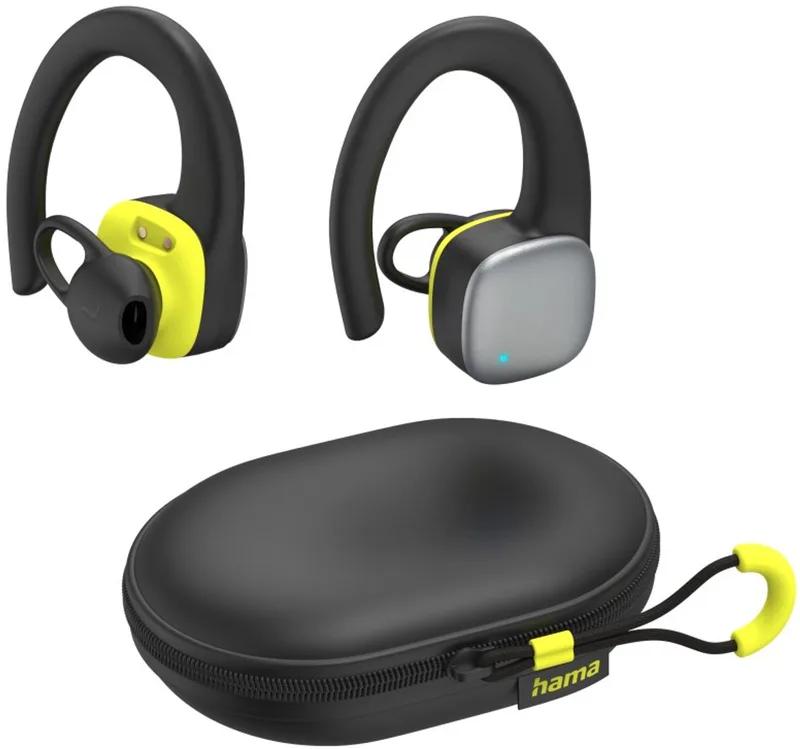 Spirit athletics - sport earhook oordopjes - Geel by Hama in Black – product photo
