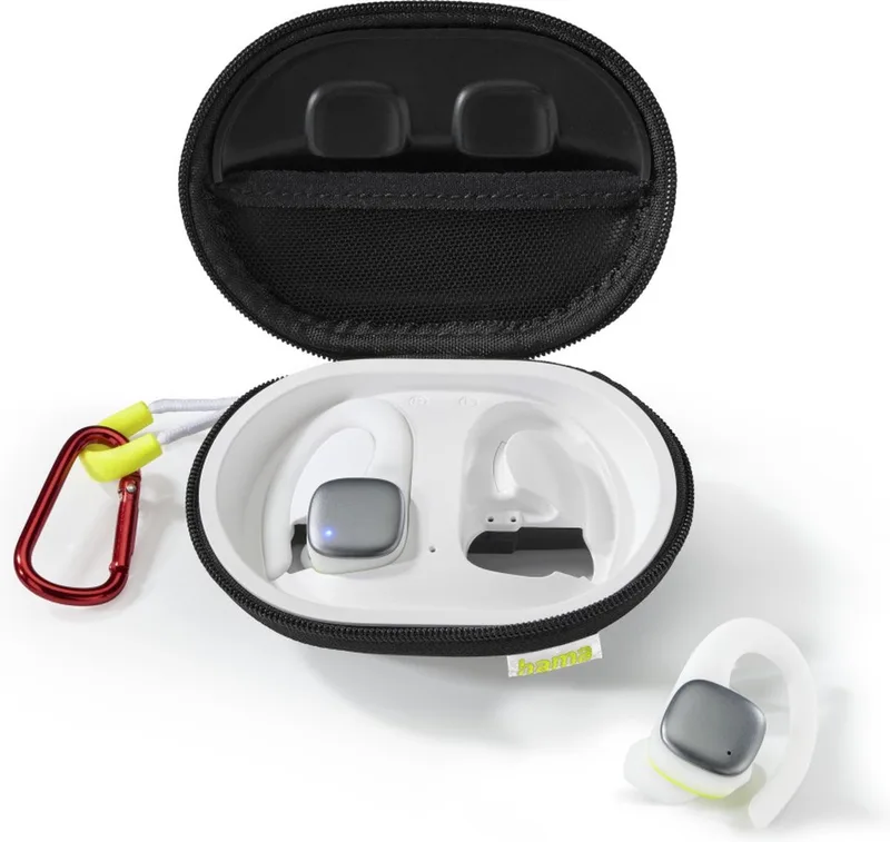 Spirit athletics - sport earhook oordopjes - Wit van Hama in Geel – productfoto