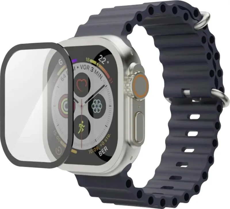 Super Hybrid 00210969 Screenprotector (folie) Apple Watch Ultra 3 1 stuk(s) by Hama in Black, Transparent – product photo