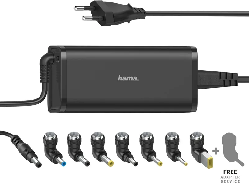 Universele notebook-netadapter, 15-19V/90W van Hama in Zwart – productfoto