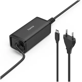 USB-C-notebook-netadapter GaN Power Delivery (PD) 5-20V/100W Oplader Zwart van Hama – productfoto 1 van 2