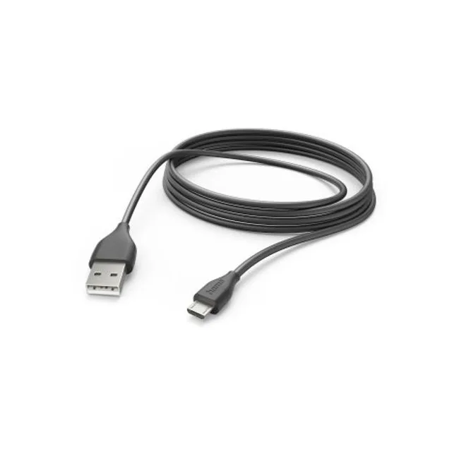 USB-Kabel, USB-A naar Micro-USB, 3 m Oplader Zwart by Hama – product photo