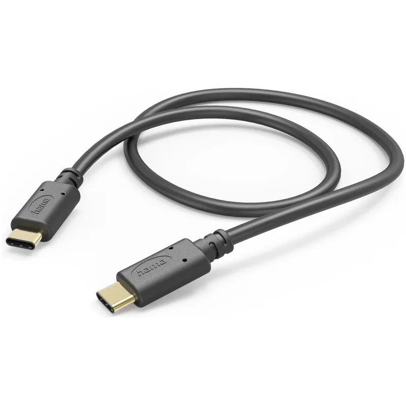USB-Kabel, USB-C naar USB-C, 1 m, zwart Oplader Zwart by Hama – product photo 1 of 2