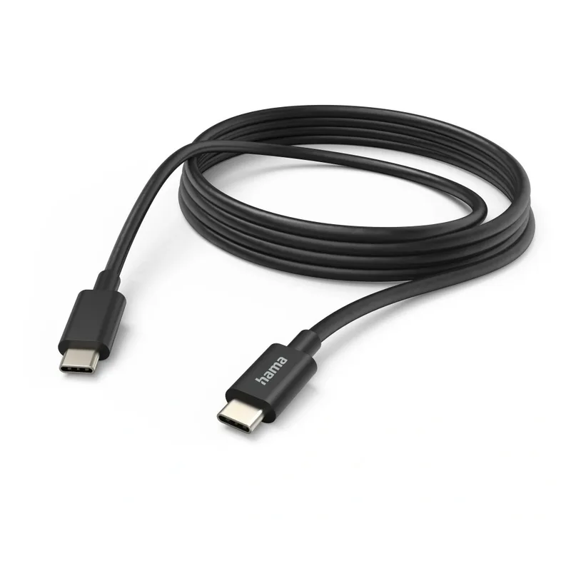 USB-Kabel, USB-C naar USB-C, 3 m Oplader Zwart by Hama – product photo