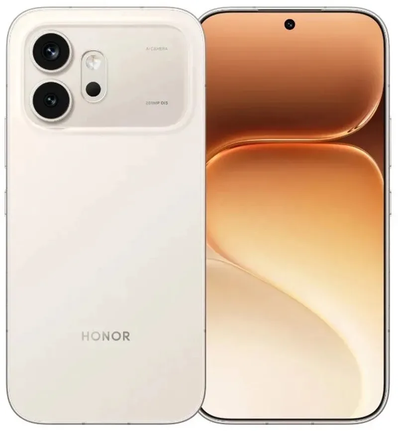 HONOR 600 - Smartphone 5G - 8GB 256GB - Goudwit - 6.57 inch AMOLED - 200MP - IP68 van HONOR in Goud – productfoto