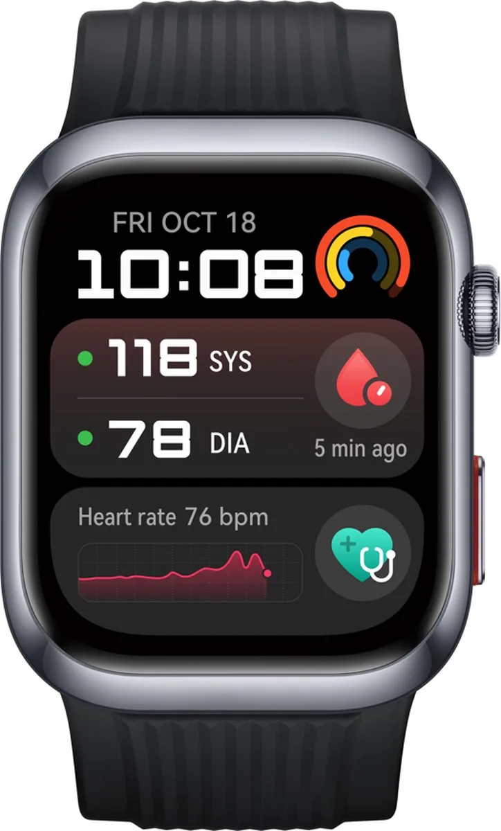 Watch D2 - Smartwatch - Smartwatch met gecertificeerde bloeddrukmeter | ECG | Compatibel met iOS en Android från Huawei i Svart – produktbild