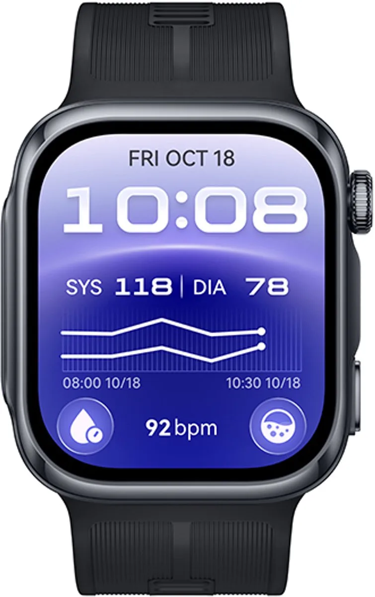 Watch D3 - Smartwatch - Smartwatch met gecertificeerde bloeddrukmeter | ECG | Compatibel met iOS en Android de Huawei en Noir – photo produit