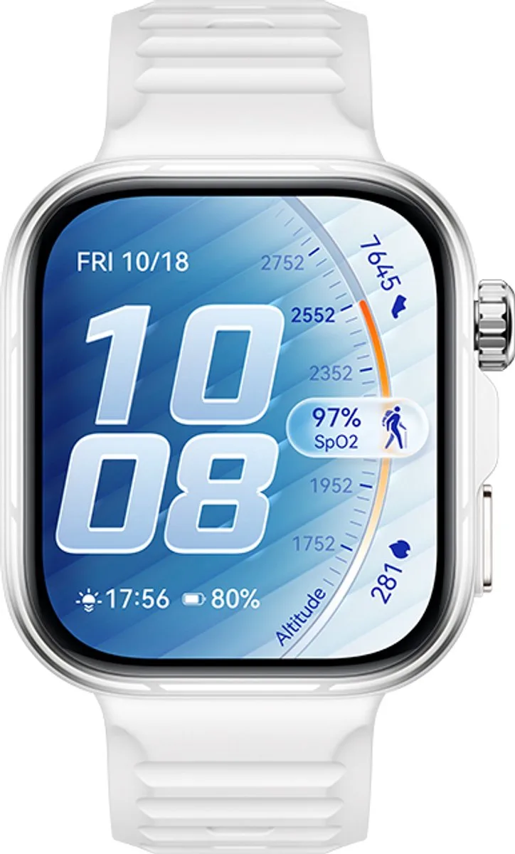 WATCH FIT 5 PRO- - Premium ontwerp - Geavanceerde outdoor workout mogelijkheden - Professioneel gezondheidsmonitoring met TruSense - Compatibel met iOS & Android van Huawei in Wit – productfoto
