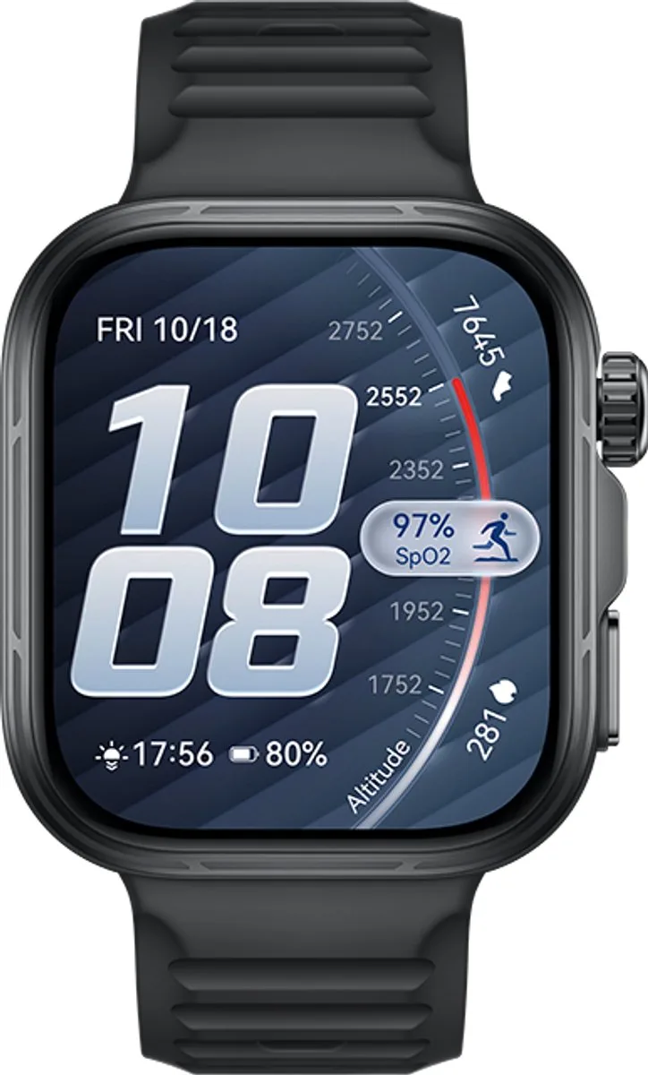 WATCH FIT 5 PRO- - Premium ontwerp - Geavanceerde outdoor workout mogelijkheden - Professioneel gezondheidsmonitoring met TruSense - Compatibel met iOS & Android by Huawei in Black – product photo