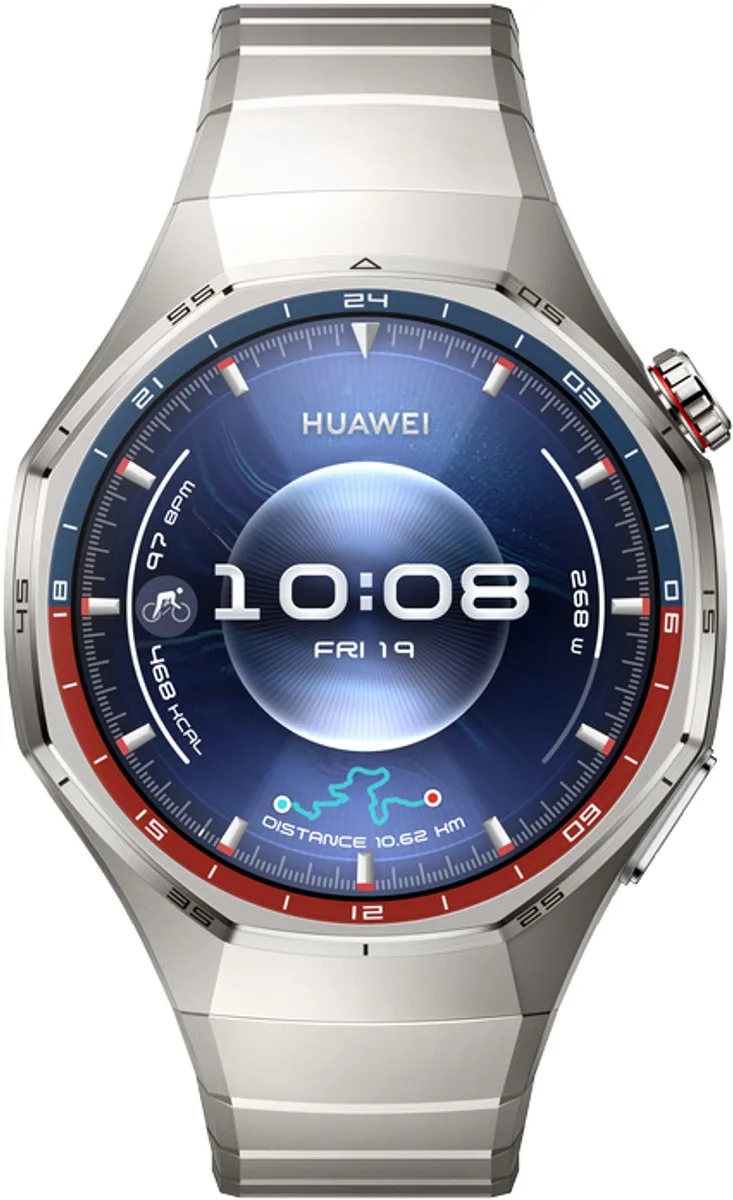 WATCH GT 6 Pro 46mm Titanium | 21 dagen batterijduur – Nauwkeurige GPS & hartslagmeting – Innovatieve professionele fiets-tracking – Saffierglas & titanium behuizing – ECG – Compatibel met iOS & Android by Huawei in Titanium – product photo
