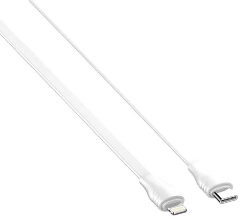 Flexibele USB-C naar USB Geschikt voor: Lightning Kabel - 2 Meter - Snellader - USB C - 30W Fast en Quick Charge de LDNIO en Blanc – photo produit
