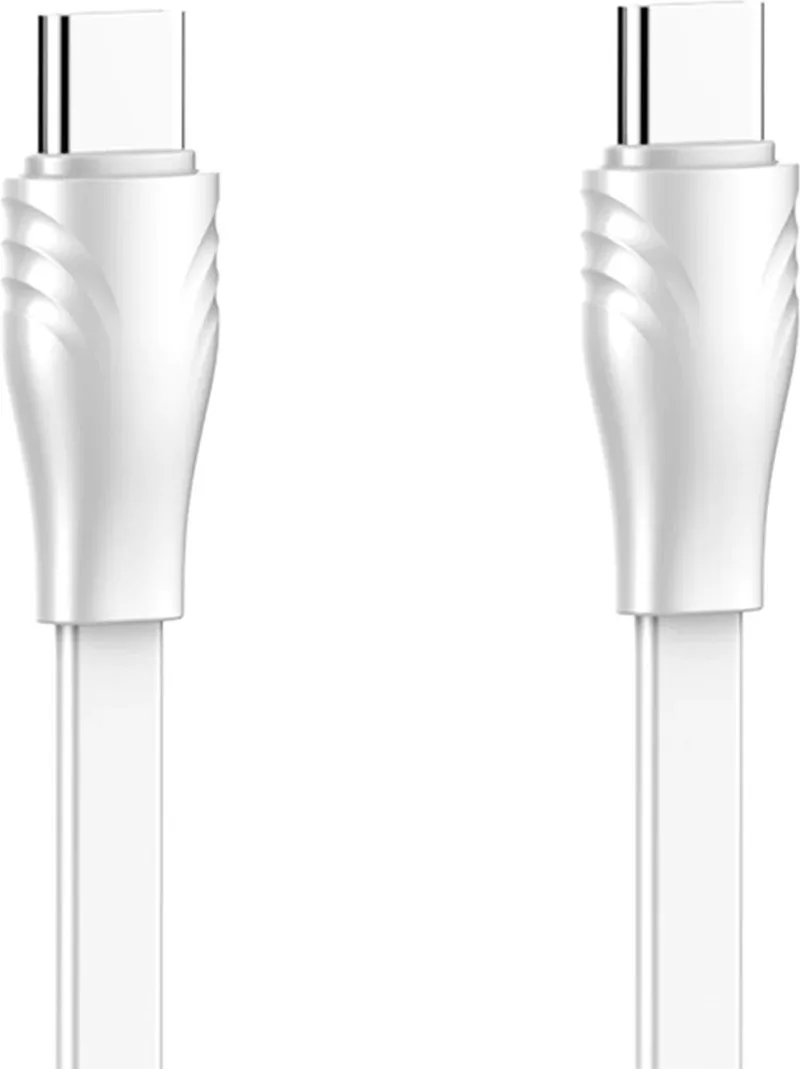 LC132C - USB-C naar USB-C – Fast Charge – Datakabel – Oplaadkabel- 65W Snel Opladen - 2 Meter by LDNIO in White – product photo
