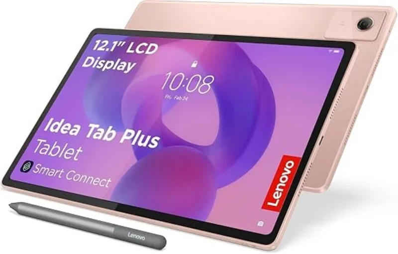 Idea Tab Plus Tablet - 12,1 inch 2,5K Scherm - 8 GB Werkgeheugen - 256 GB Opslag - Wi-Fi - Met Pen - Roze van Lenovo – productfoto