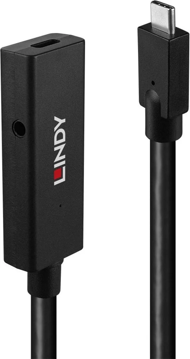 LINDY 43364 USB-C-kabel USB 3.2 Gen2 USB-C stekker, USB-C bus 5.00 m von Lindy in Schwarz – Produktfoto