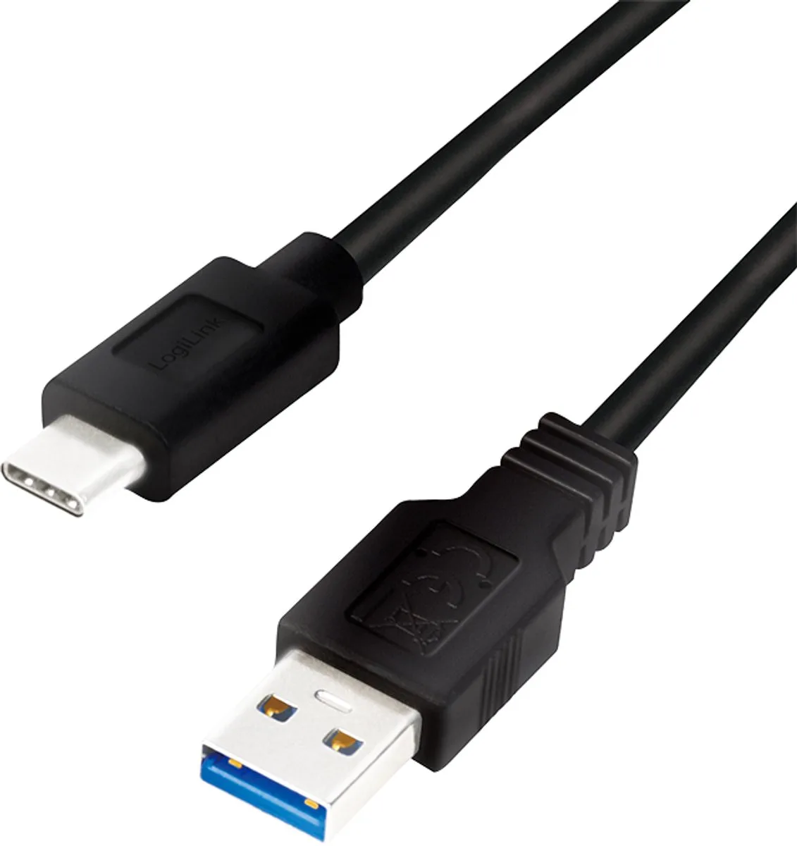 USB-kabel USB 3.2 Gen1 USB-A-hanstik, USB-C® stik 3.00 m Flerfarvet CU0171 fra LogiLink i Kleurloos – produktbillede