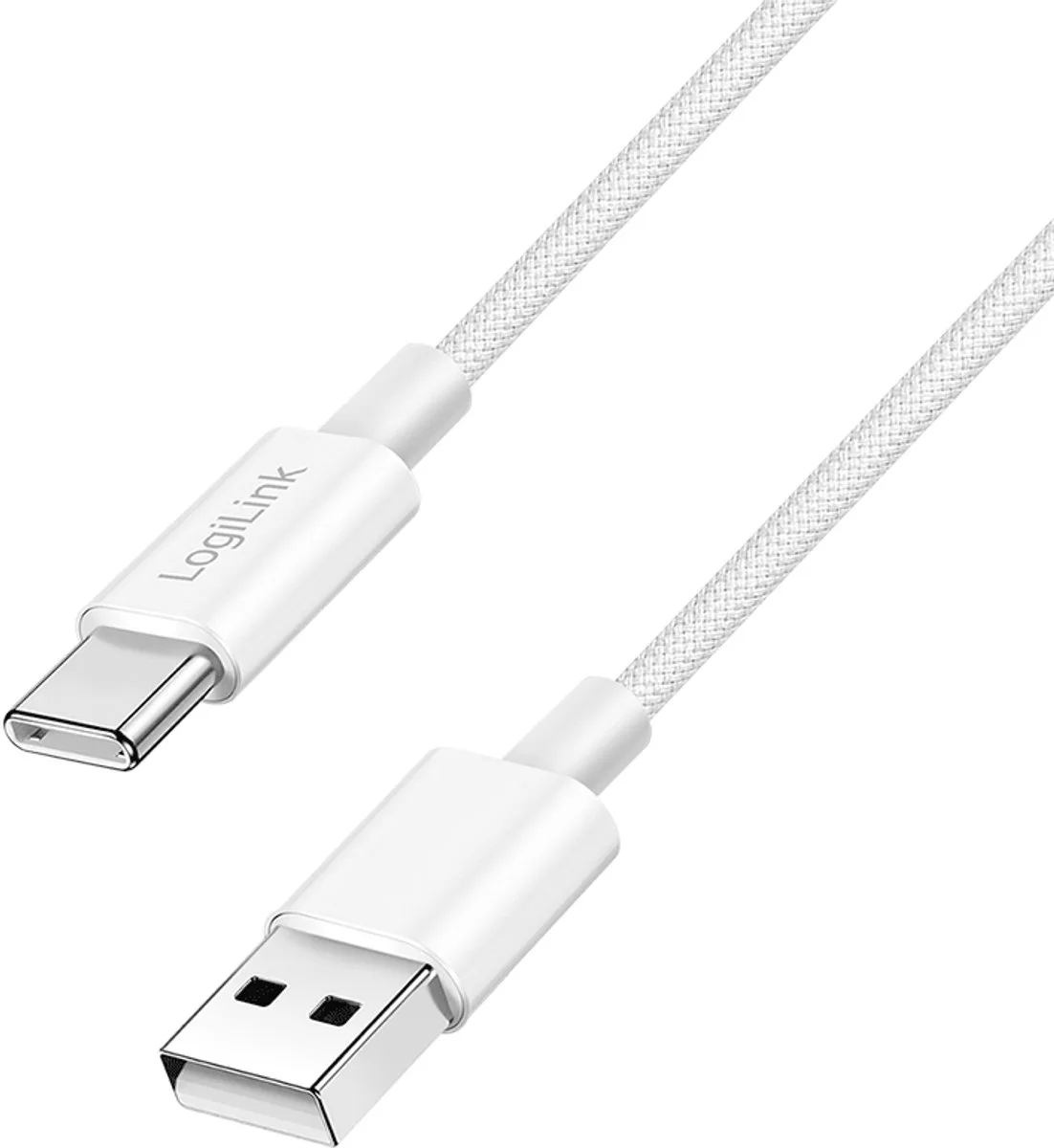 USB-C kabel USB 2.0 USB-A-hanstik, USB-C® stik 1.5 m Hvid Afskærmet CU0322 fra LogiLink i Hvid – produktbillede