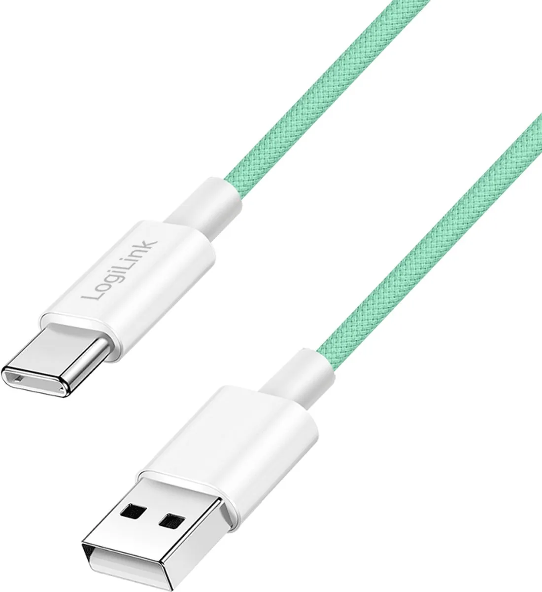 CU0326 USB-kabel USB 2.0 0,5 m USB A USB C 0,48 Gbit/s 60 W från LogiLink i Grön – produktbild