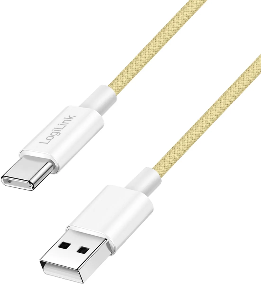 CU0332 USB-kabel USB 2.0 0,5 m USB A USB C 0,48 Gbit/s 60 W från LogiLink i Gul – produktbild