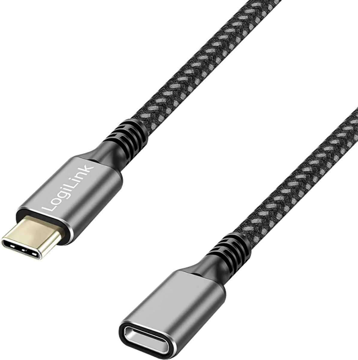CUA0109 USB-kabel USB 3.2 Gen 1 (3.1 Gen 1) 2 m USB C 5 Gbit/s 100 W Zwart, Grijs fra LogiLink i Sort, Grå – produktbillede