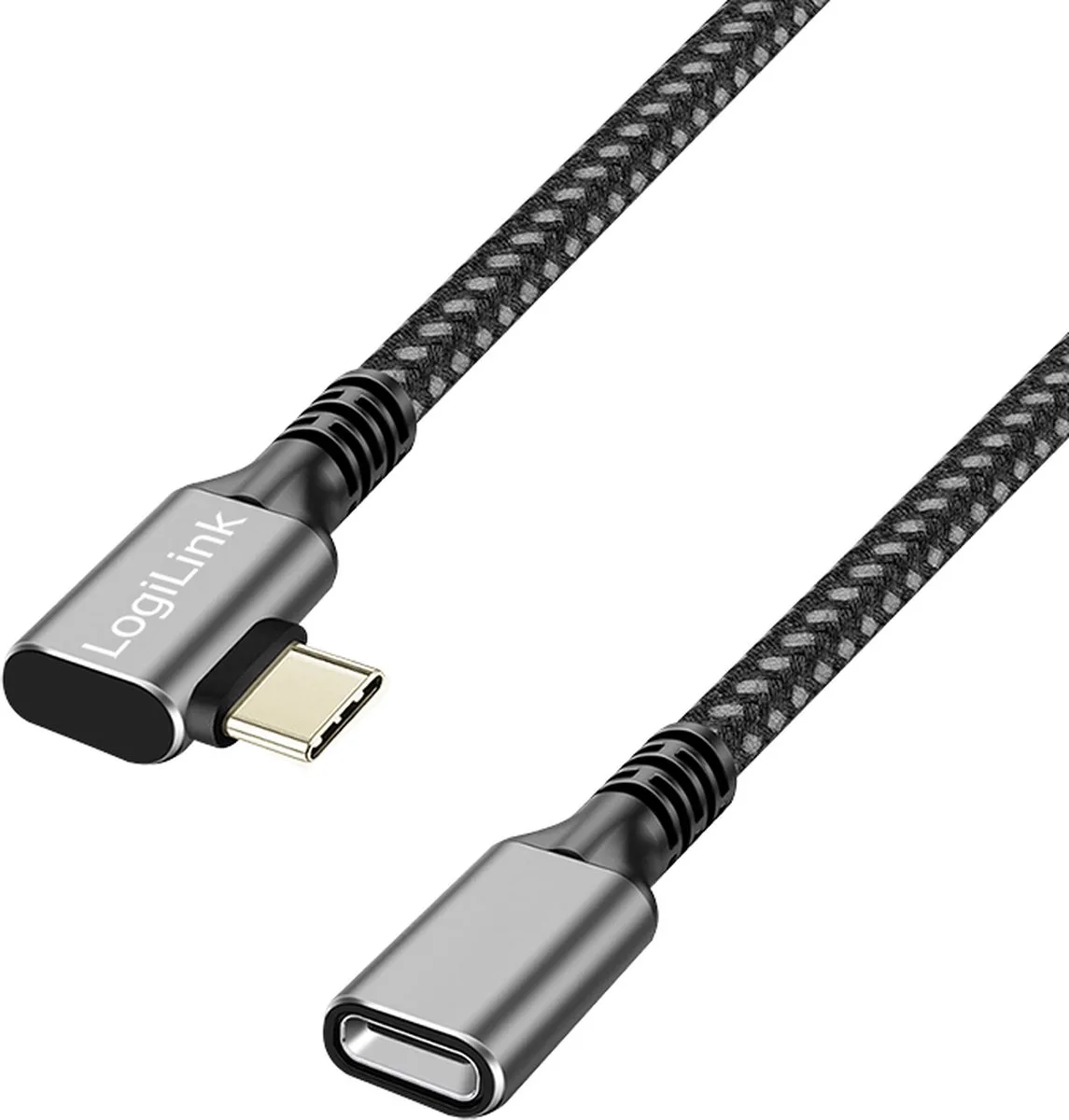 CUA0111 USB-kabel USB 3.2 Gen 2 (3.1 Gen 2) 1 m USB C 10 Gbit/s 100 W Zwart, Grijs fra LogiLink i Sort, Grå – produktbillede