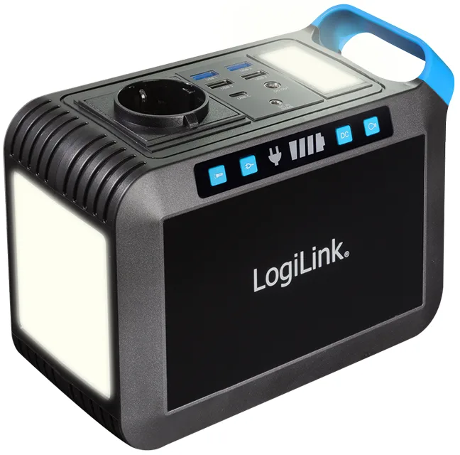 Mobiles Ladegerät/Powerstation, 200 Watt, schwarz de LogiLink – photo produit