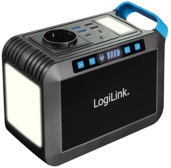 Mobiles Ladegerät/Powerstation, 300 Watt, schwarz från LogiLink – produktbild
